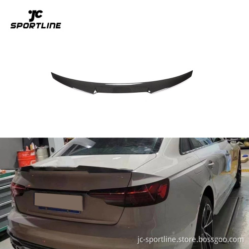 Carbon Fiber Rear Spoiler for Audi A4 Sline/S4 B9 Sedan 4-Door 2017-2023